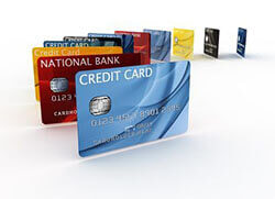 Creditcards at an online casino