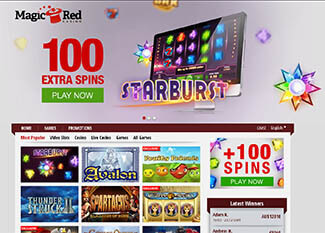 Magic Red Casino - 100 free spins + $200 bonus ️!