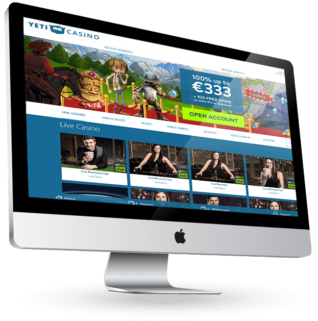 Yeti casino screenshot